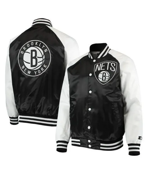 brooklyn-nets-point-guard-satin-jacket-510x600-1.webp Black/White Brooklyn Nets Point Guard Satin Jacket