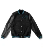 Letterman Carolina Panthers Black Wool