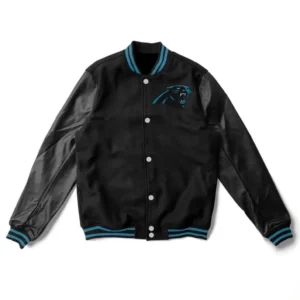 Letterman Carolina Panthers Black Wool