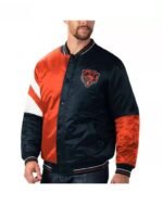 chicago-bears-navy-orange-leader-satin-jacket.jpg Chicago Bears Navy Orange Leader Satin Jacket