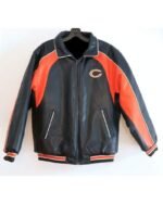 Chicago Bears NFL Black Leather Jacket