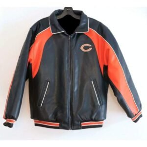 Chicago Bears NFL Black Leather Jacket