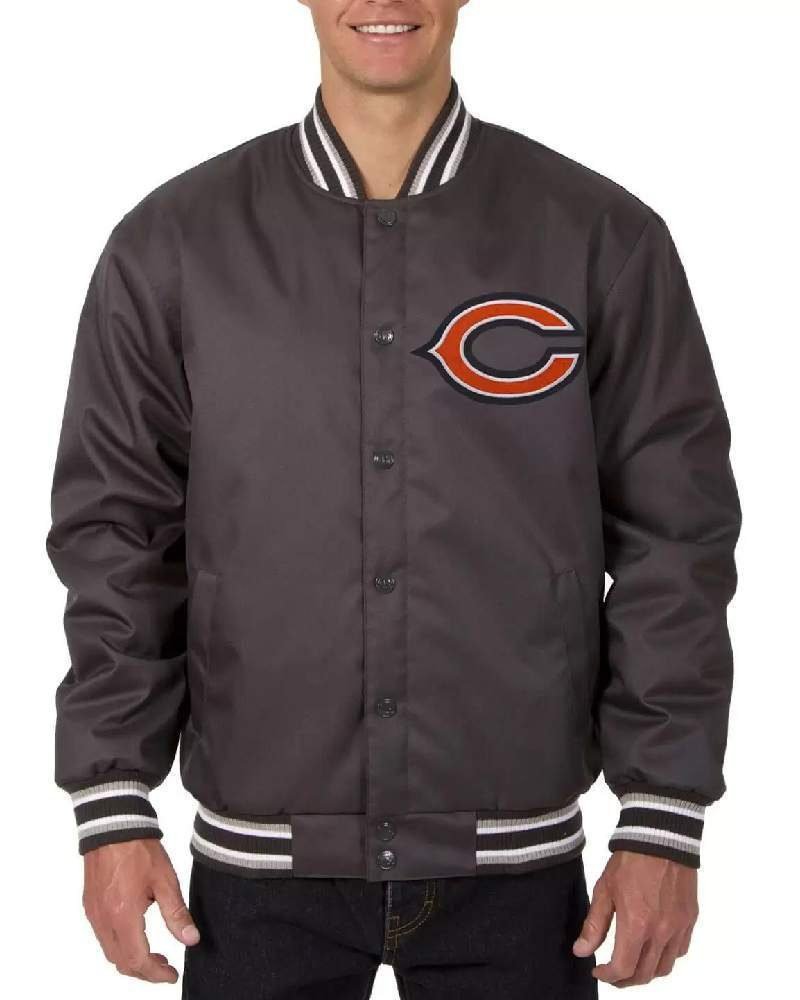 chicago-bears-nfl-charcoal-bomber-jacket.jpg Chicago Bears NFL Charcoal Bomber Jacket