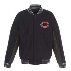 Chicago Bears Wool NFL Full Snap Jacket