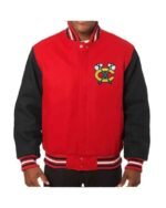 chicago-blackhawks-red-black-two-tone-all-wool-jacket.jpg Chicago Blackhawks Red Black Two Tone All Wool Jacket