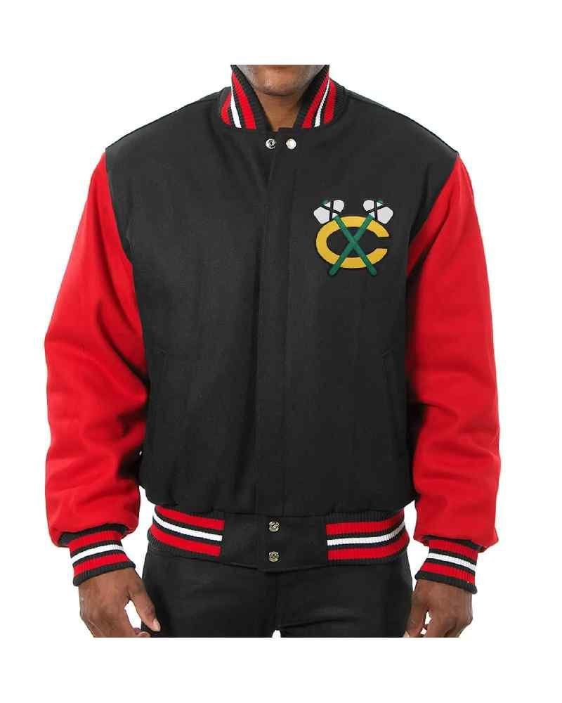 chicago-blackhawks-two-tone-wool-jacket.jpg Chicago Blackhawks Two Tone Wool Jacket