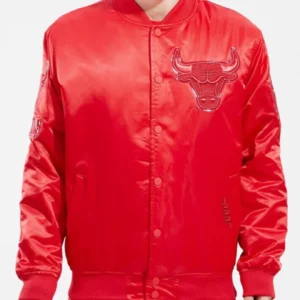 Chicago Bulls Classic Triple Red Satin Jacket
