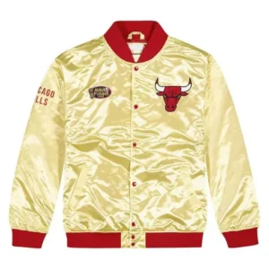 Chicago Bulls Light Weight Gold Satin Jacket