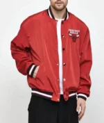 Chicago Bulls Bomber Red Jacket