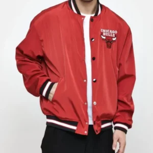 Chicago Bulls Bomber Red Jacket