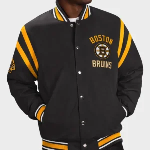 Boston Bruins Tailback Black Varsity Jacke