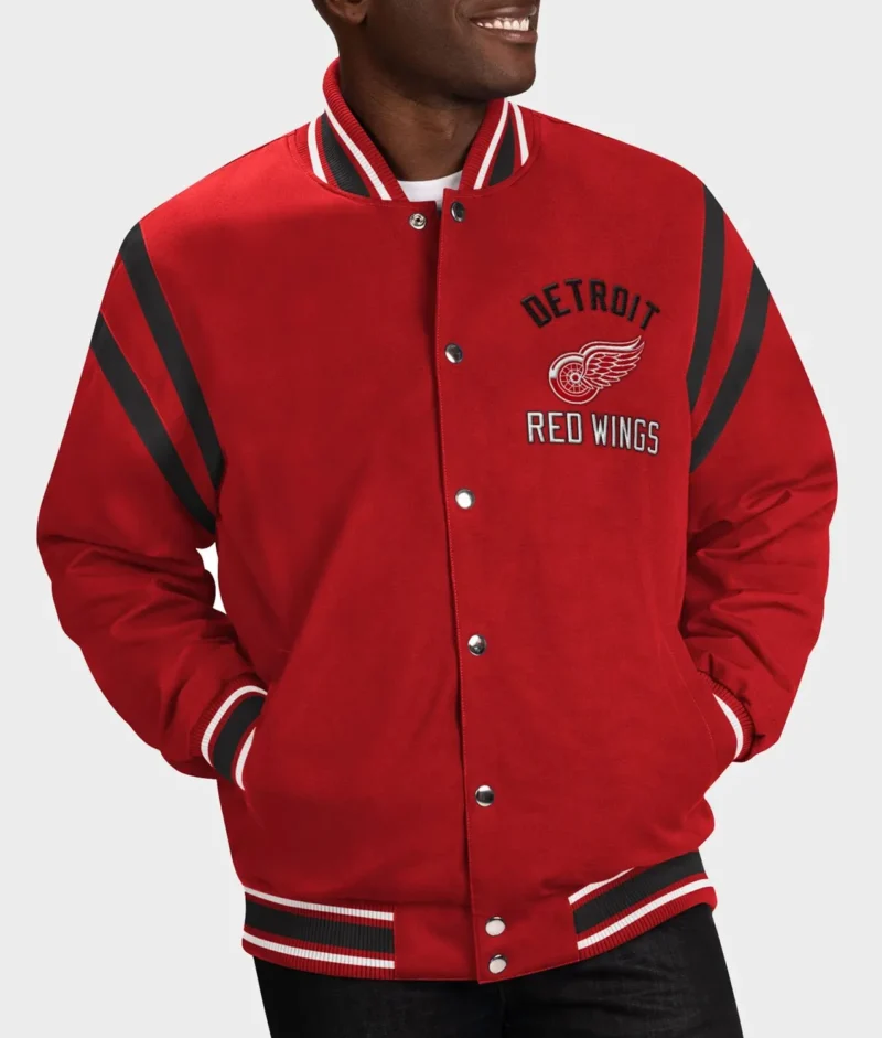Detroit Red Wings Tailback Red Varsity Jacket