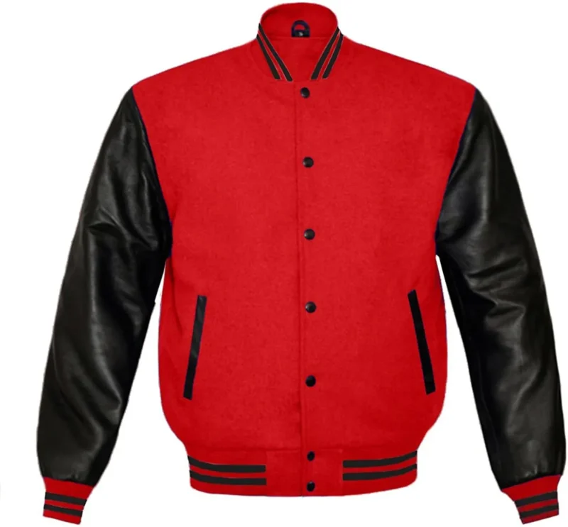 Custom Varsity Jacket Red and White