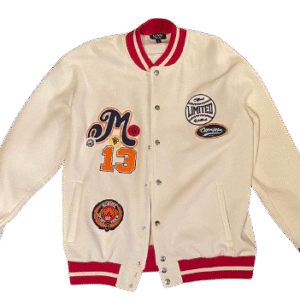Baseball White M Wool Letterman Jacket