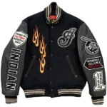 Indian Motorcycle Black Varsity Jacket