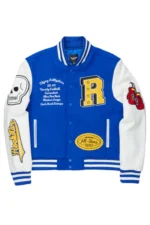 eisen royal blue/white varsity jacket
