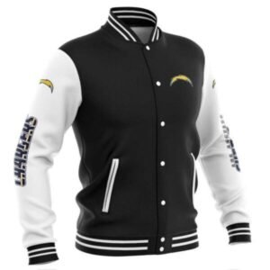 Chargers Cute Pullover Black Baseball Jacket