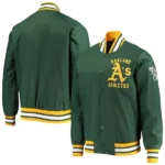 Mens Oakland Athletics Green Full-Snap Jacket