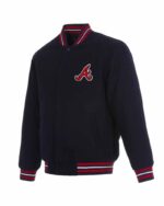MLB Atlanta Braves Navy Wool Jacket