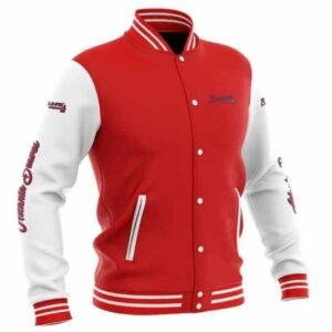 MLB Atlanta Braves Red Baseball Varsity Jacket