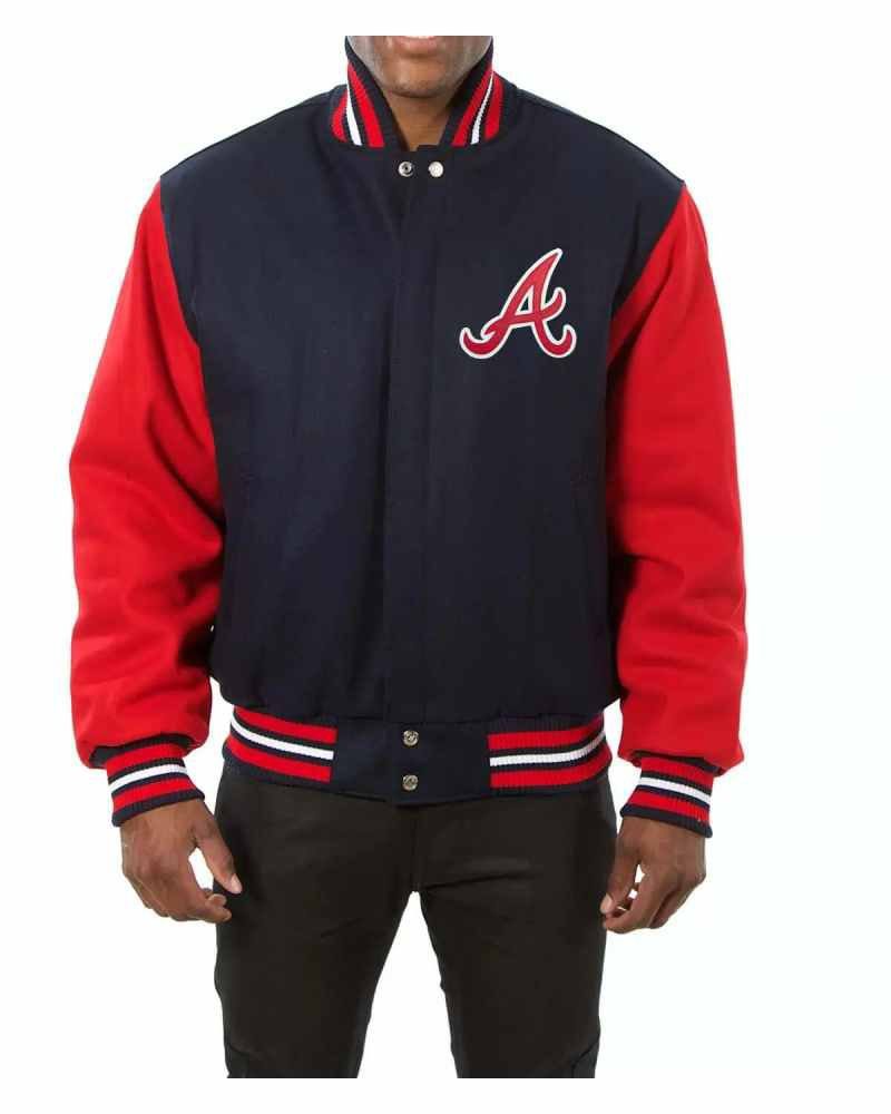 MLB Atlanta Braves Two Tone Varsity Jacket MLB Atlanta Braves Two Tone Varsity Jacket