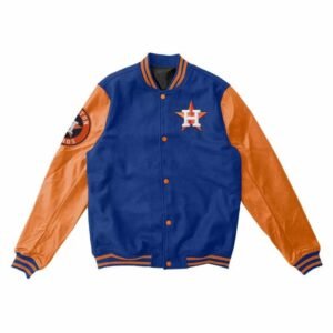 MLB Houston Astros Blue Leather Jacket
