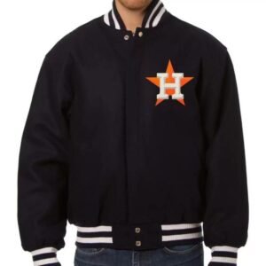 MLB Houston Astros Navy And Gray Wool Jacket