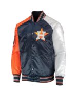 MLB Houston Astros Tricolor Satin Jacket