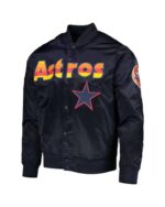 MLB Team Houston Astros Navy Satin Jacket