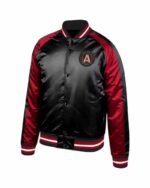 MLS Team Atlanta United FC Black And Red Satin Jacket