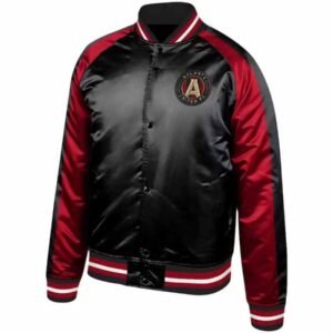 MLS Team Atlanta United FC Black And Red Satin Jacket