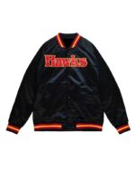 NBA Atlanta Hawks Navy Satin Jacket