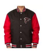 NFL Black And Red Atlanta Falcons Textile Jacket
