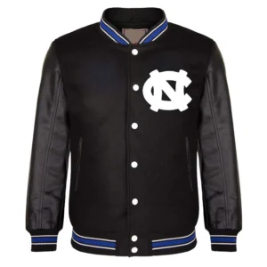 Letterman North Carolina Tar Heels Black Jacket