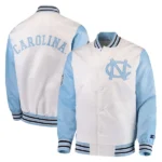 North Carolina Tar Heels Bomber Blue Satin Jacket