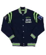 Seattle Seahawks Tailback Navy Varsity Jacket