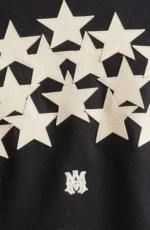 Men Amiri Stars Wool Blend & Leather Varsity Jacket