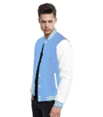 sky blue varsity jacket