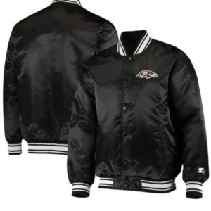 Baltimore Ravens Starter Bomber Satin Jacket