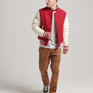 Red Varsity Jackets Men's