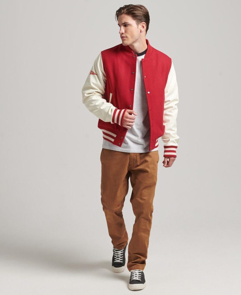 Red Varsity Jackets Men's