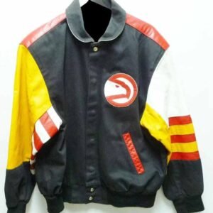Vintage Jeff Hamilton Atlanta Hawks NBA Baseball Jacket
