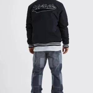 Back european football varsity jacket