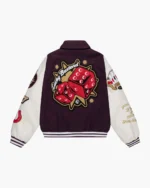 Back gambling varsity jacket