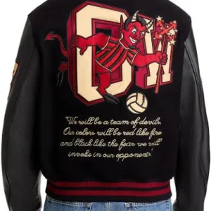 Back Off White Varsity Jacket