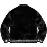 Back varsity fur jacket