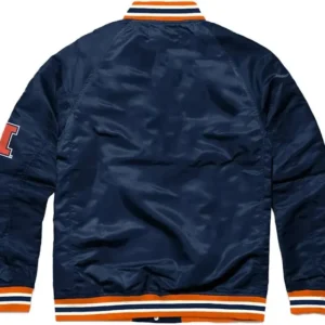 Black Illinois Varsity Jacket