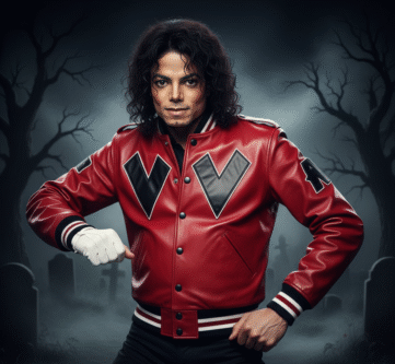 Iconic TV character wearing a varsity letterman jacket
