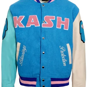 Pink And Blue Varsity Jacket