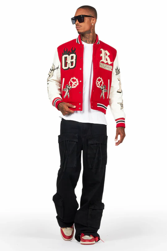 Red Varsity Letterman Jacket Red Varsity Letterman Jacket